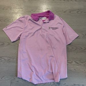 Oxford Golf Polo - Medium - purple striped